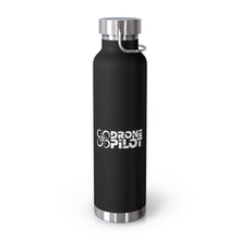 Load image into Gallery viewer, Drone Pilot (White Logo) Copper Vacuum Insulated Bottle, 22oz