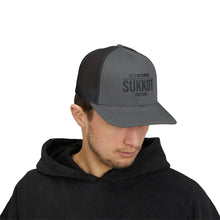 Load image into Gallery viewer, Let's Go Camping/Sukkot Snapback Trucker Cap