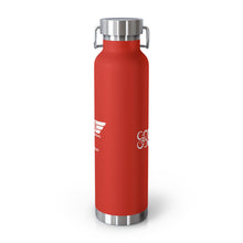 Load image into Gallery viewer, Drone Pilot (White Logo) Copper Vacuum Insulated Bottle, 22oz