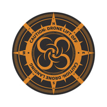 Load image into Gallery viewer, Drone Landing Pad Drone Design- (Rug) 60 in. diameter (5Ft) Orange