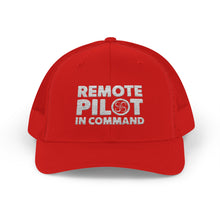 Load image into Gallery viewer, Remote Pilot In Command Trucker Cap (White Logo)