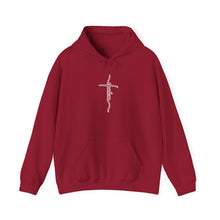 Load image into Gallery viewer, Shalom (Cross) Heavy Blend™ Hooded Sweatshirt