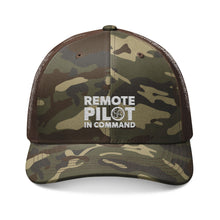 Load image into Gallery viewer, Remote Pilot In Command Camo Trucker Hat (Embroidery)
