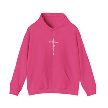 Load image into Gallery viewer, Shalom (Cross) Heavy Blend™ Hooded Sweatshirt