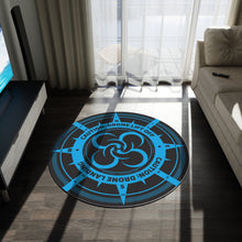 Load image into Gallery viewer, Drone Landing Pad Drone Design- (Rug) 60 in. diameter (5Ft) Blue