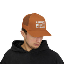 Load image into Gallery viewer, Remote Pilot In Command Trucker Cap (White Logo)