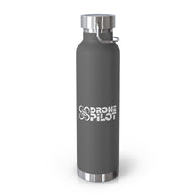 Load image into Gallery viewer, Drone Pilot (White Logo) Copper Vacuum Insulated Bottle, 22oz