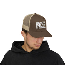 Load image into Gallery viewer, Remote Pilot In Command Trucker Cap (White Logo)
