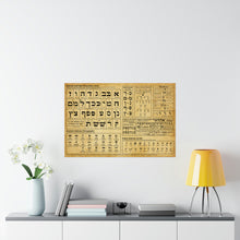 Load image into Gallery viewer, Hebrew Alef-Bet Large Poster