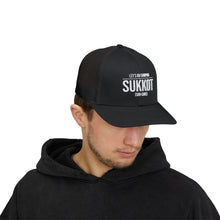 Load image into Gallery viewer, Let's Go Camping SUKKOT (White Letter) Snapback Trucker Cap