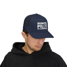 Load image into Gallery viewer, Remote Pilot In Command Trucker Cap (White Logo)