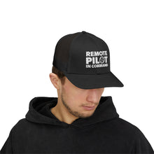 Load image into Gallery viewer, Remote Pilot In Command Trucker Cap (White Logo)