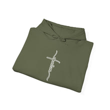Load image into Gallery viewer, Shalom (Cross) Heavy Blend™ Hooded Sweatshirt