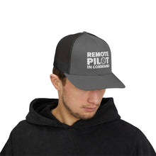 Load image into Gallery viewer, Remote Pilot In Command Trucker Cap (White Logo)