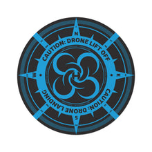 Load image into Gallery viewer, Drone Landing Pad Drone Design- (Rug) 60 in. diameter (5Ft) Blue