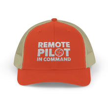 Load image into Gallery viewer, Remote Pilot In Command Trucker Cap (White Logo)