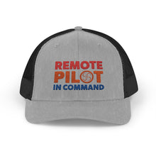 Load image into Gallery viewer, Remote Pilot In Command Trucker Cap (Color Logo)
