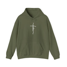 Load image into Gallery viewer, Shalom (Cross) Heavy Blend™ Hooded Sweatshirt
