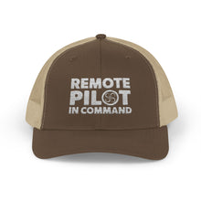 Load image into Gallery viewer, Remote Pilot In Command Trucker Cap (White Logo)