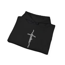 Load image into Gallery viewer, Shalom (Cross) Heavy Blend™ Hooded Sweatshirt