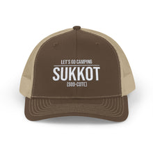 Load image into Gallery viewer, Let's Go Camping SUKKOT (White Letter) Snapback Trucker Cap