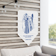 Load image into Gallery viewer, Shofar Watchman Psalm 150:3 Pennant Banner