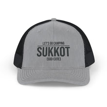 Load image into Gallery viewer, Let's Go Camping/Sukkot Snapback Trucker Cap