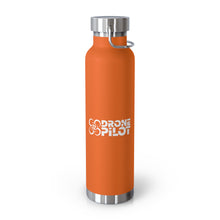 Load image into Gallery viewer, Drone Pilot (White Logo) Copper Vacuum Insulated Bottle, 22oz