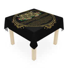 Load image into Gallery viewer, Shabbat Shalom Table Cloth (Black)