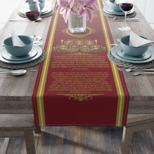 Load image into Gallery viewer, Shabbat Table Runner (Red)