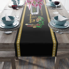 Load image into Gallery viewer, Shabbat -Exodus 20:8- Table Runner (Black)