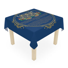 Load image into Gallery viewer, Shabbat Shalom Table Cloth (Blue)