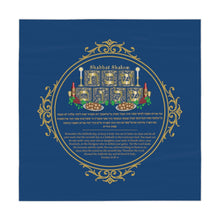 Load image into Gallery viewer, Shabbat Shalom Table Cloth (Blue)