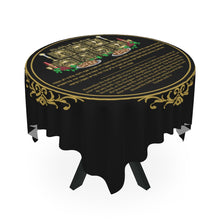 Load image into Gallery viewer, Shabbat Shalom Table Cloth (Black)