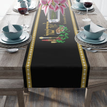 Load image into Gallery viewer, Shabbat -Exodus 20:8- Table Runner (Black)