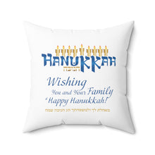 Load image into Gallery viewer, Happy Hanukkah Square Pillow
