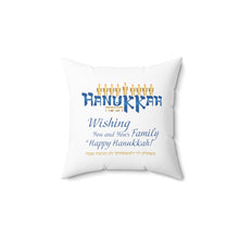 Load image into Gallery viewer, Happy Hanukkah Square Pillow