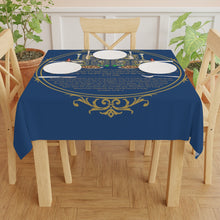 Load image into Gallery viewer, Shabbat Shalom Table Cloth (Blue)