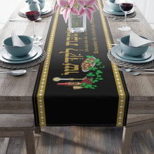 Load image into Gallery viewer, Shabbat -Exodus 20:8- Table Runner (Black)