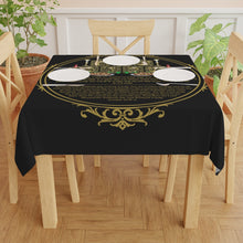 Load image into Gallery viewer, Shabbat Shalom Table Cloth (Black)