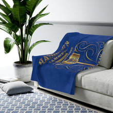 Load image into Gallery viewer, Hashem's Hammer (Hanukkah) velveteen blanket.