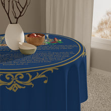 Load image into Gallery viewer, Shabbat Shalom Table Cloth (Blue)