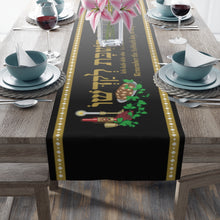 Load image into Gallery viewer, Shabbat -Exodus 20:8- Table Runner (Black)