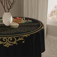 Load image into Gallery viewer, Shabbat Shalom Table Cloth (Black)