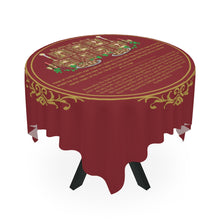 Load image into Gallery viewer, Shabbat Shalom Table Cloth (Red)