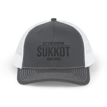 Load image into Gallery viewer, Let&#39;s Go Camping/Sukkot Snapback Trucker Cap
