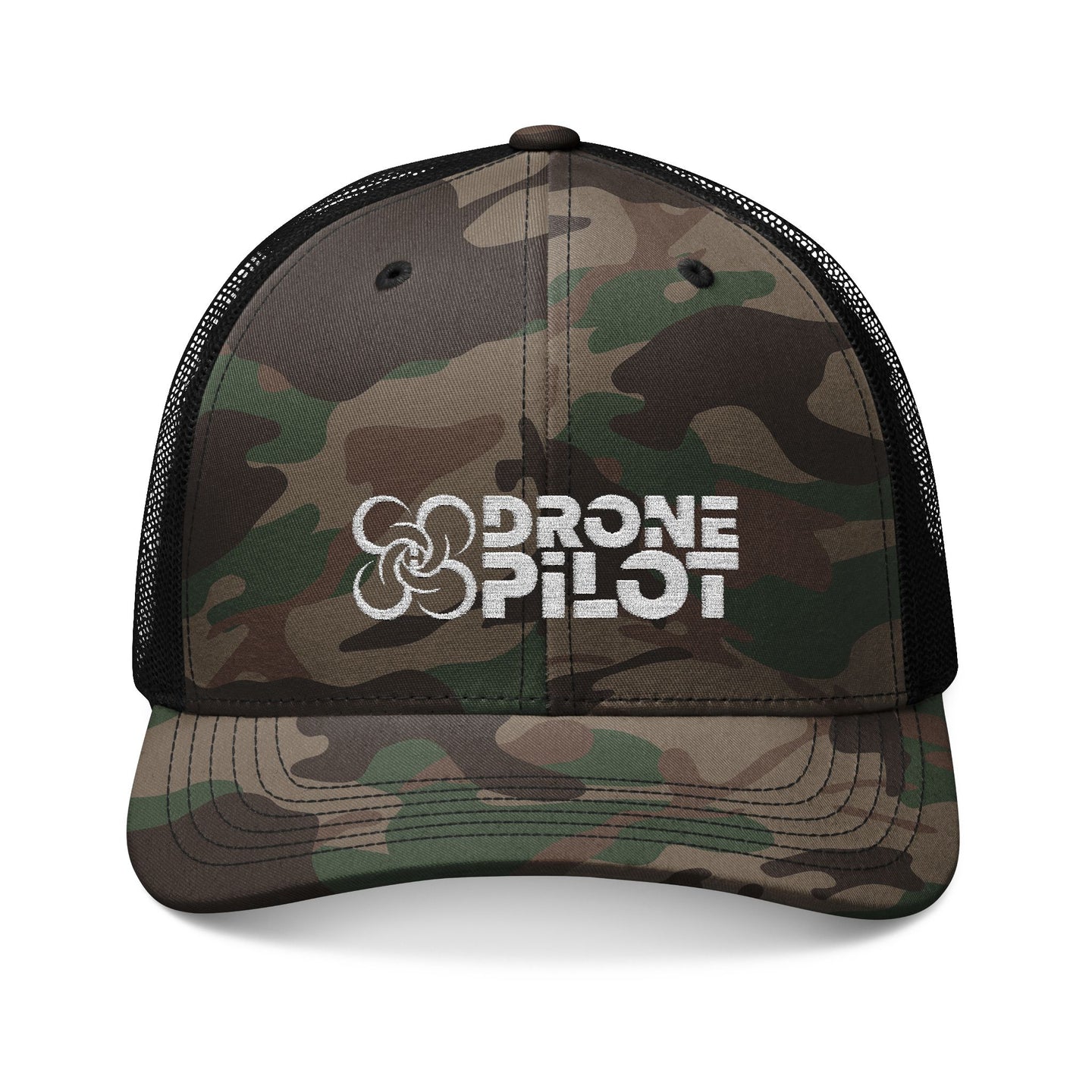 Drone Pilot Camo Trucker Hat (Embroidery)