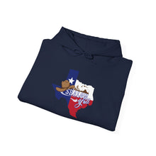 Load image into Gallery viewer, Shalom Y&#39;all Texas Colors Heavy Blend™ Hooded Sweatshirt
