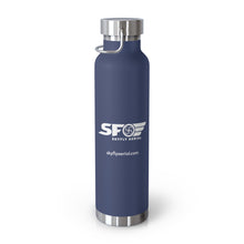 Load image into Gallery viewer, Drone Pilot (White Logo) Copper Vacuum Insulated Bottle, 22oz
