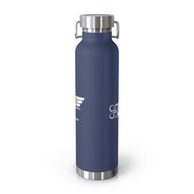 Load image into Gallery viewer, Drone Pilot (White Logo) Copper Vacuum Insulated Bottle, 22oz
